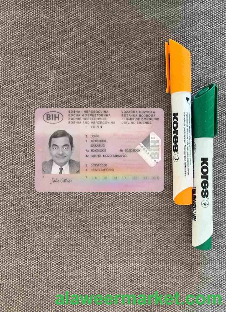 Bosnia and Herzegovina driving license photolook FRONT